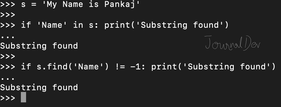 python string contains substring