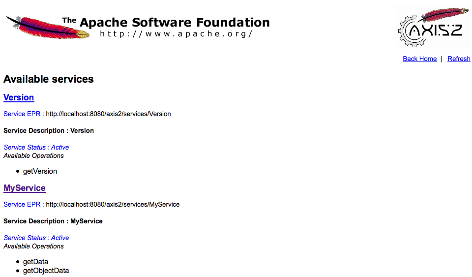 axis2 list services page