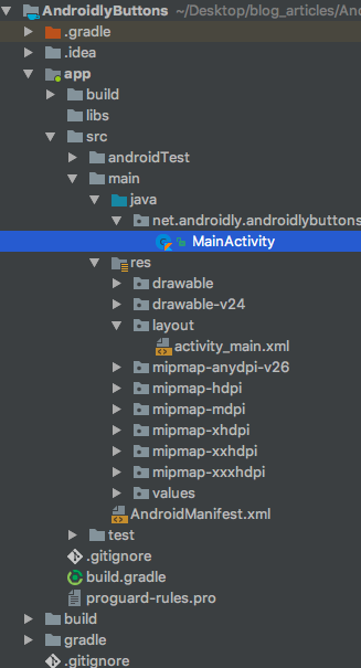 android button project structure