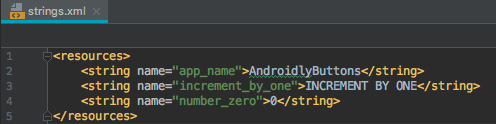 android button strings xml