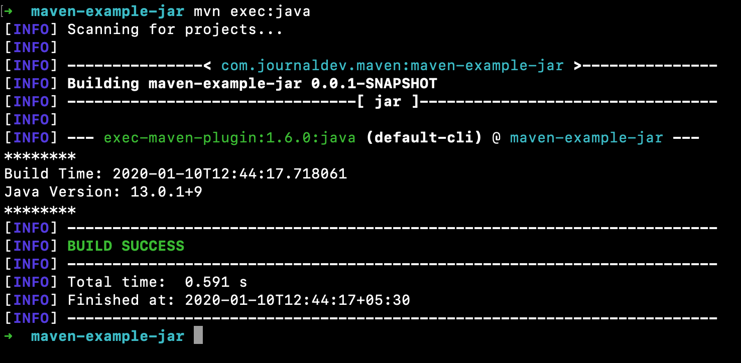 Exec Maven Plugin Java Example