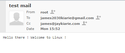 Linux send email example
