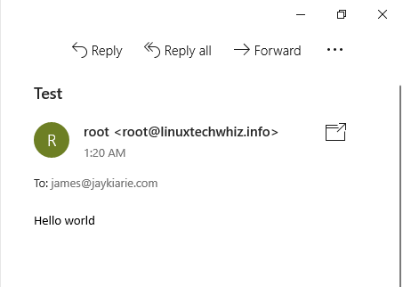 Linux email with subject