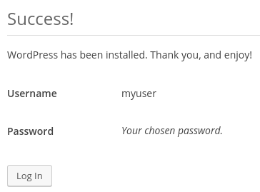 WordPress login prompt