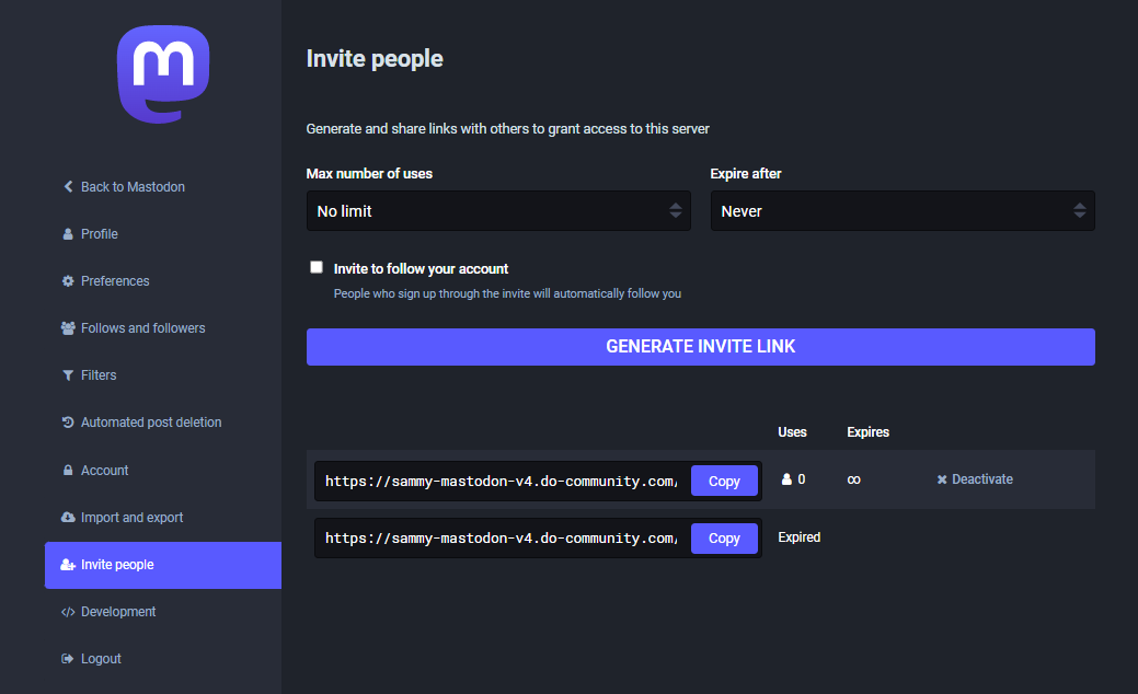 Mastodon UI moderating tools