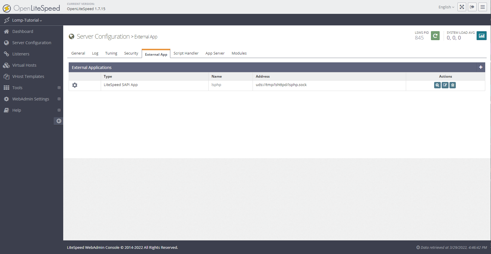 TLS Configuration for Listener