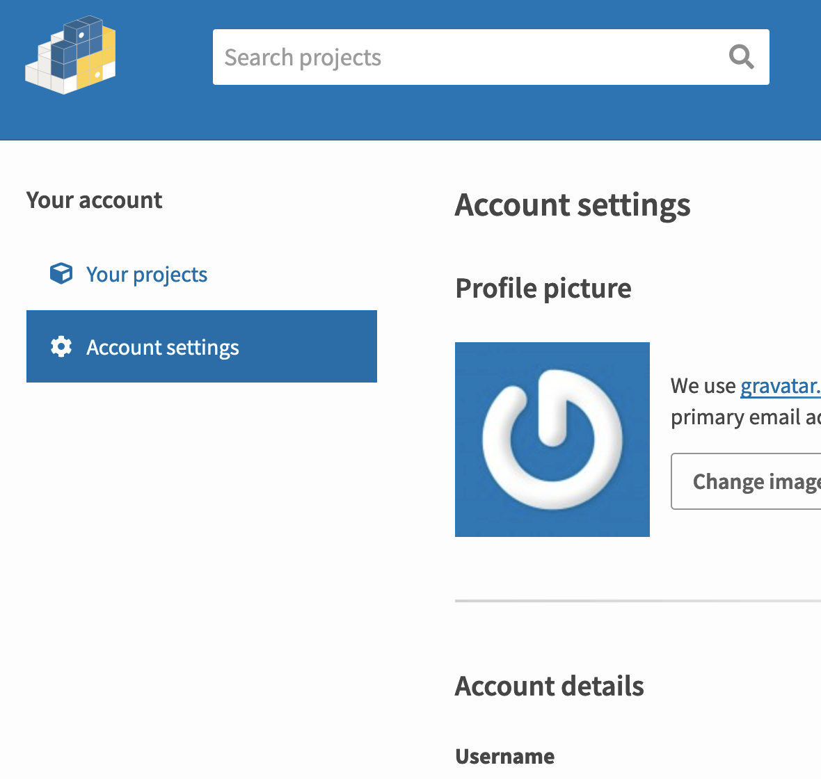 PyPI Account Settings