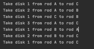 Tower of Hanoi Output