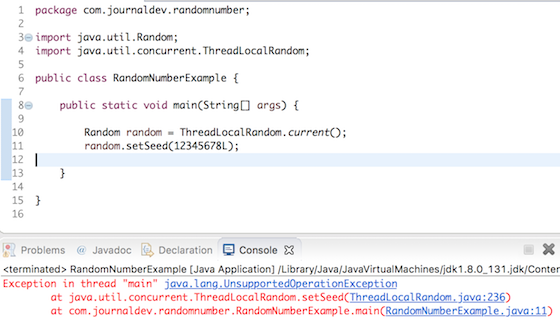 ThreadLocalRandom example