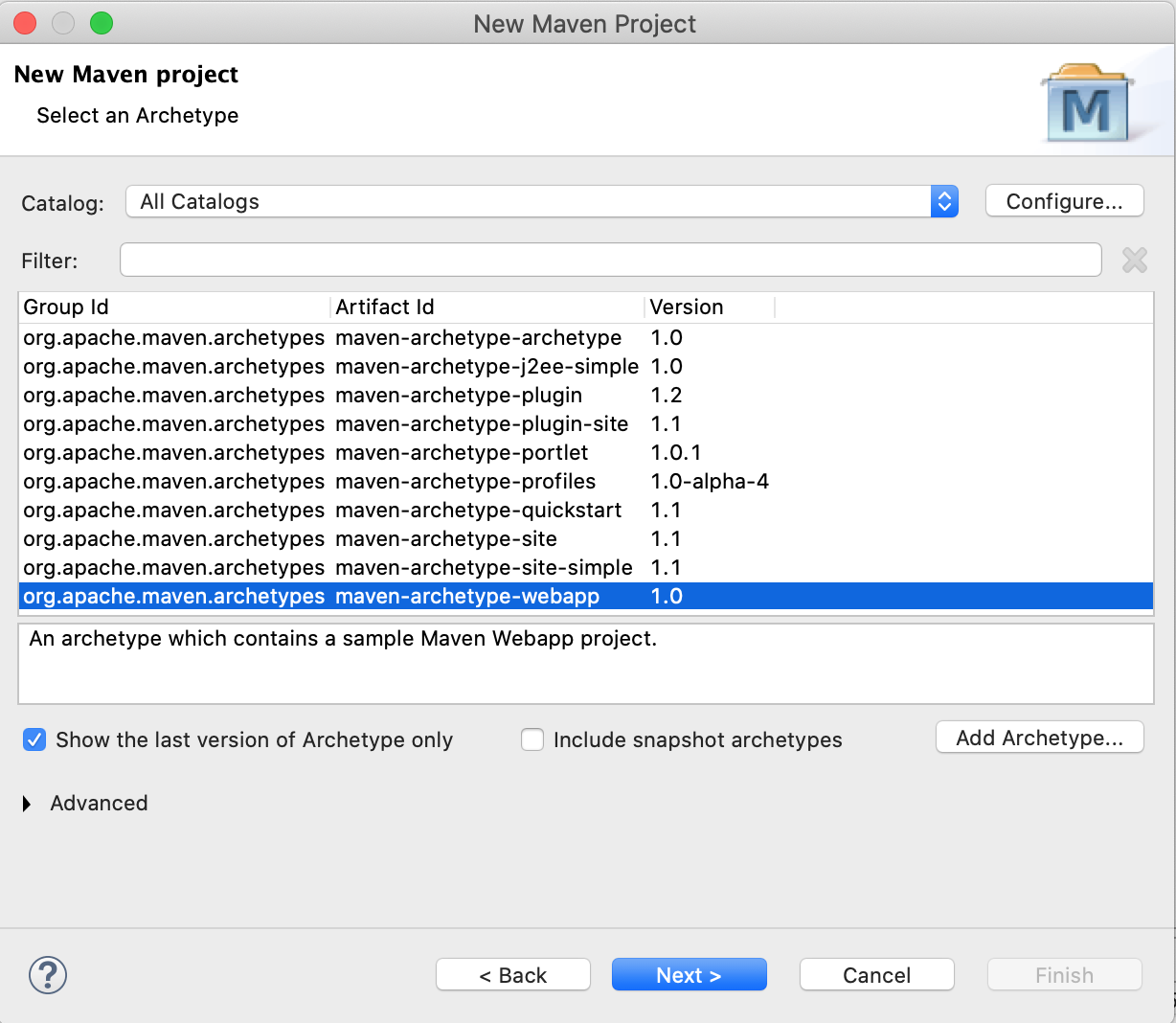 Eclipse Maven Java Web Project