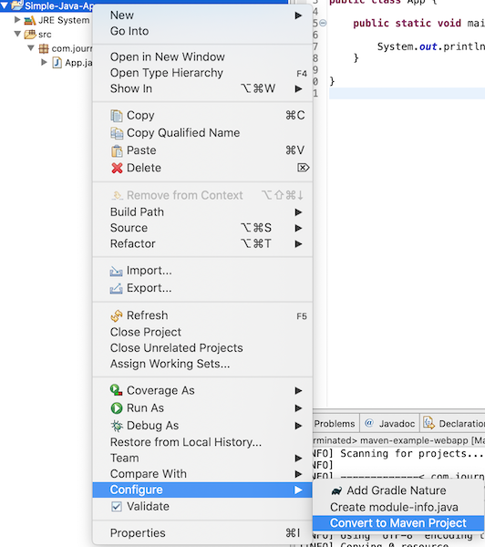 Eclipse Convert To Maven Project