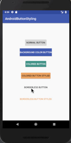 android flat buttons