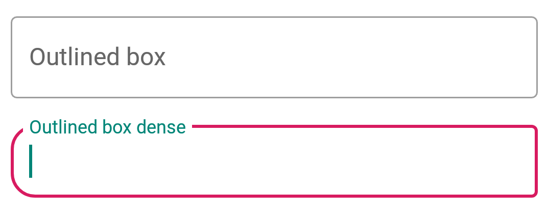Android Material Text Field Outlined Box