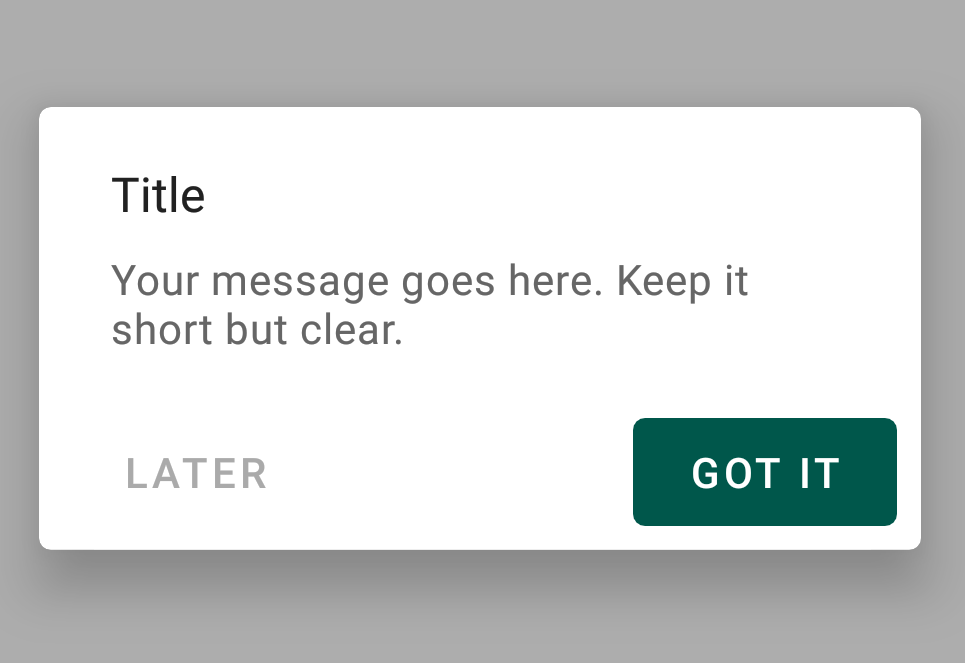 Android Material Dialog Button Styled