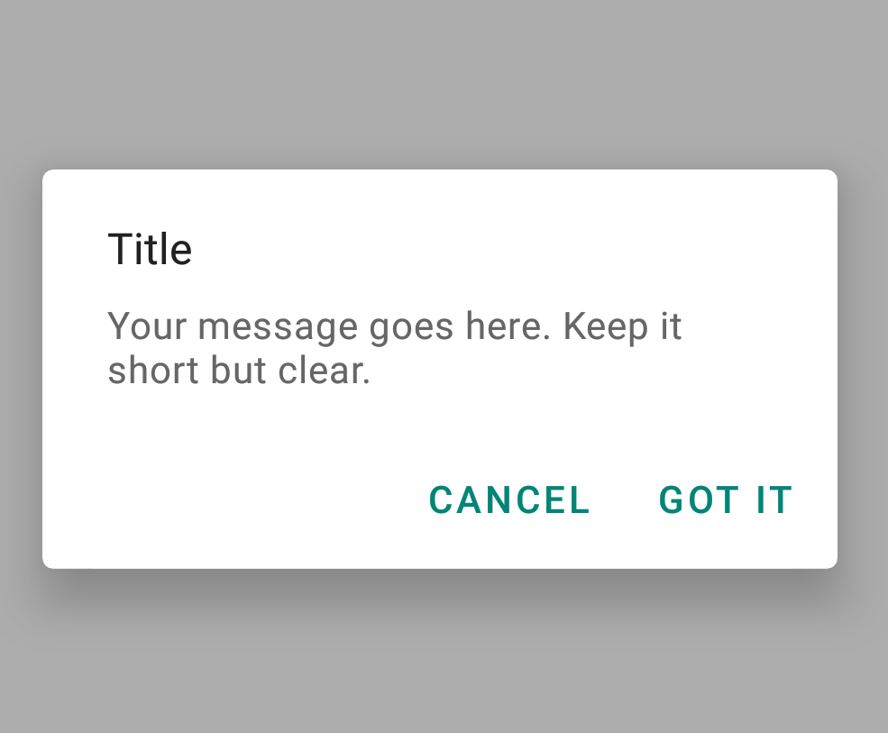 Android Material Dialog Basic