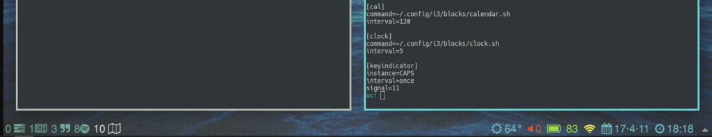I3status Linux Dock 1