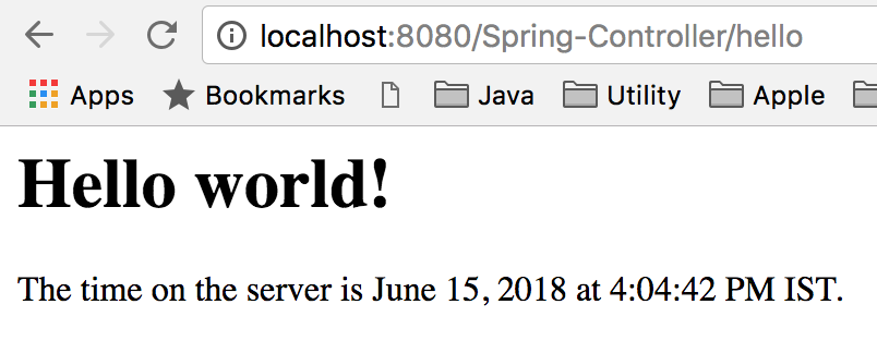 Spring Controller Example