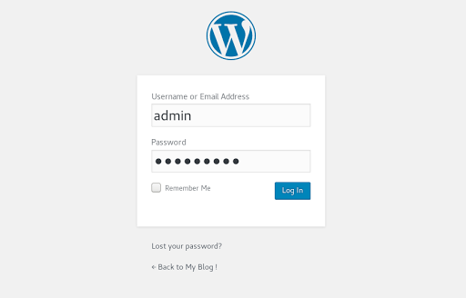 Wordpress Login Page