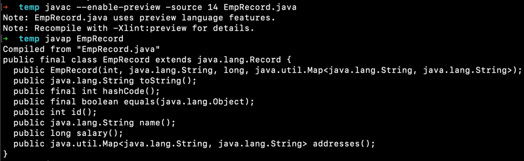 Java Record Class Details