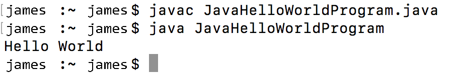 java hello world program