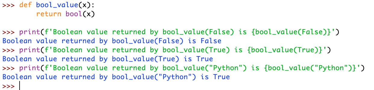 Python Return Boolean