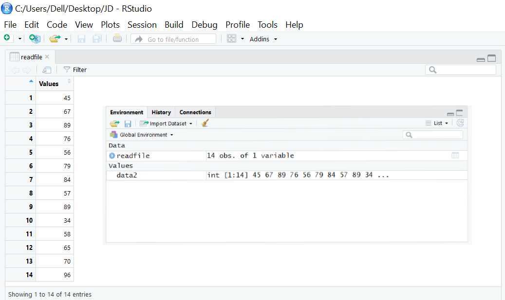 Standard Deviation In R