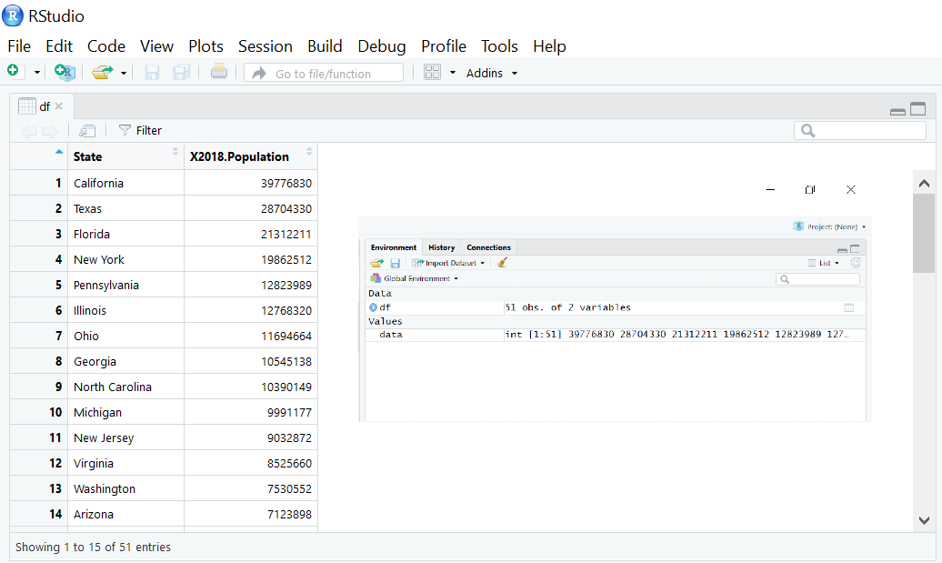 standard deviation in r