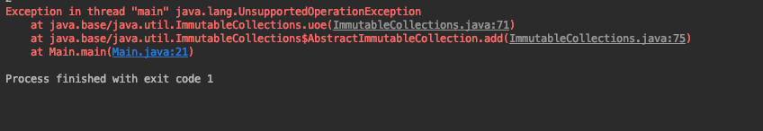 Immutable Error