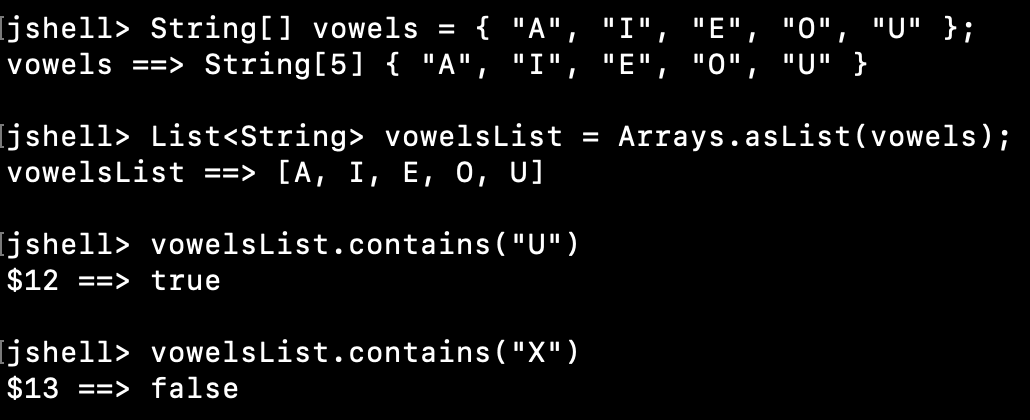 Java Array Contains Value