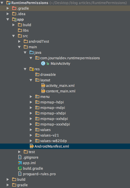 android runtime permissions project