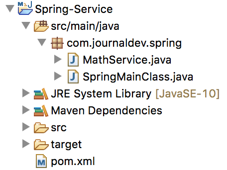 spring service annotation example