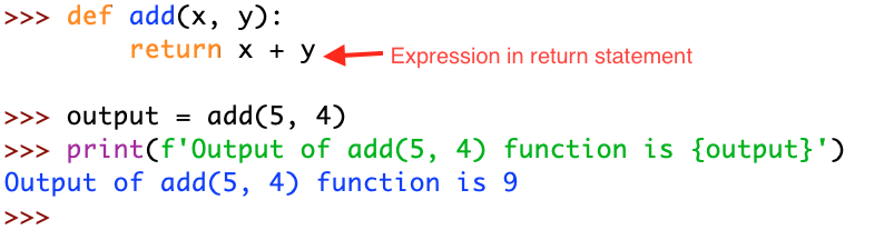 Python Return Statement With Expression