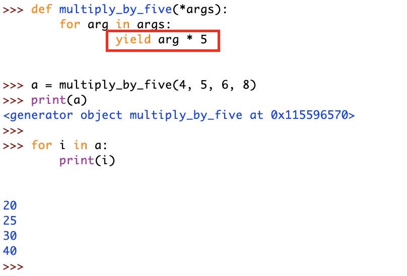 Python Return vs Yield