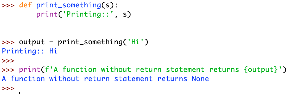 Python Function Without Return Statement