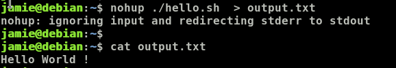 Redirect Nohup Output To A text File