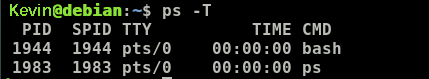 ps -T command