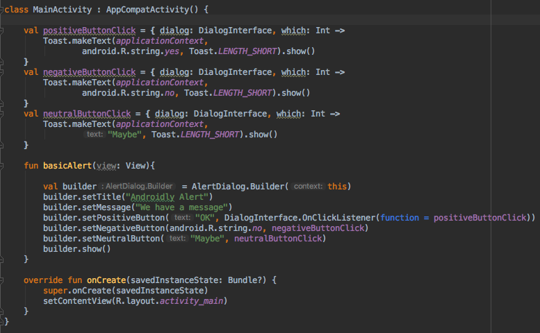 android basic alert dialog kotlin code