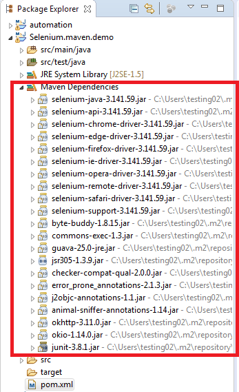 Maven Project Dependencies