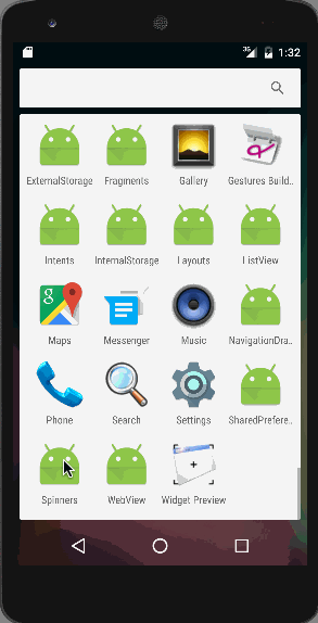 android spinner, android drop down list