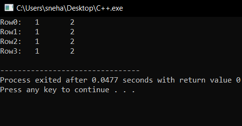 2D Array Pointer